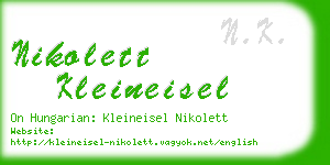 nikolett kleineisel business card